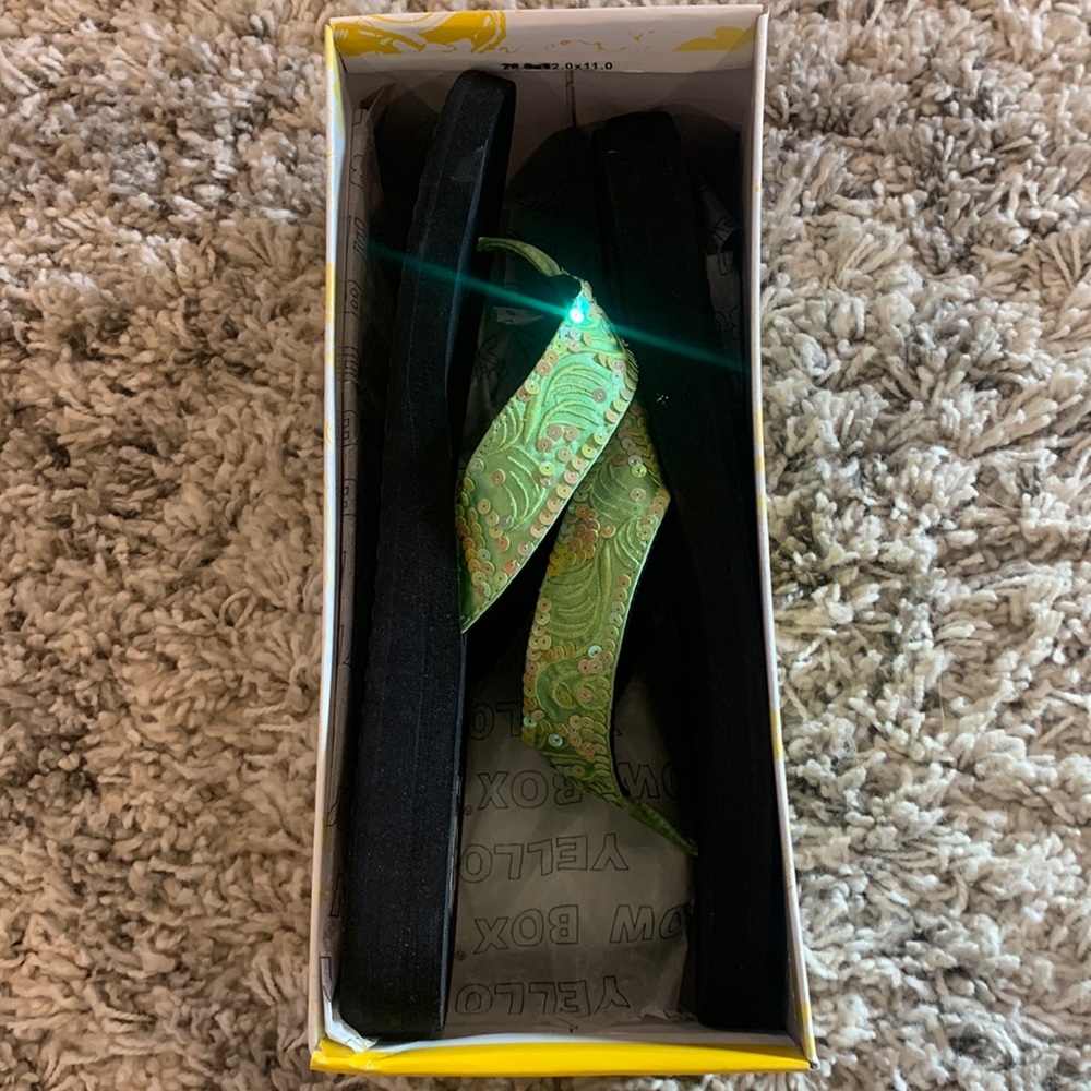 Yellow box Flip Flops
